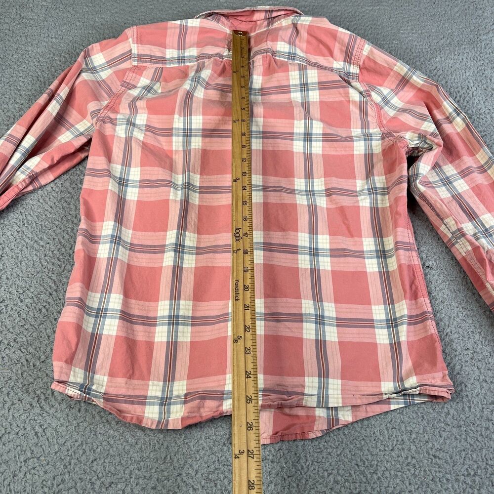 Hollister Men’s Coral Pink Plaid Button-Down Shirt - Picture 5 of 10
